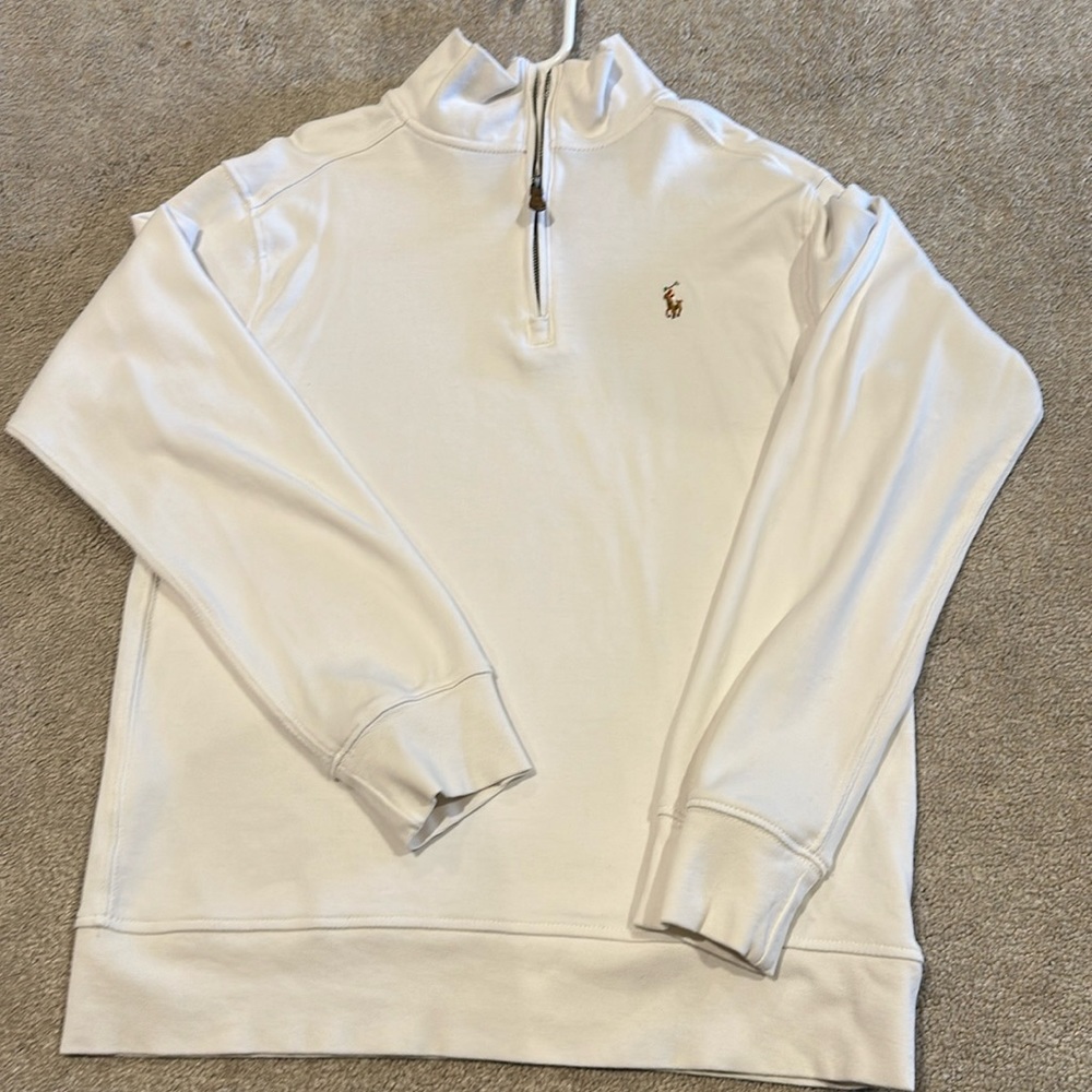 Boys Ralph Lauren Polo quarter zip pull over sweater. Size L